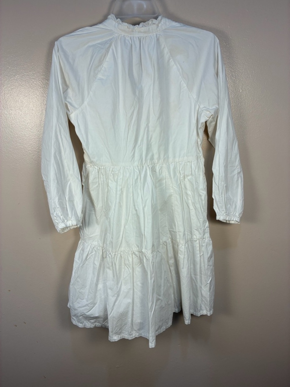 J.Crew White Cotton Tiered Dress - Picture 10 of 12